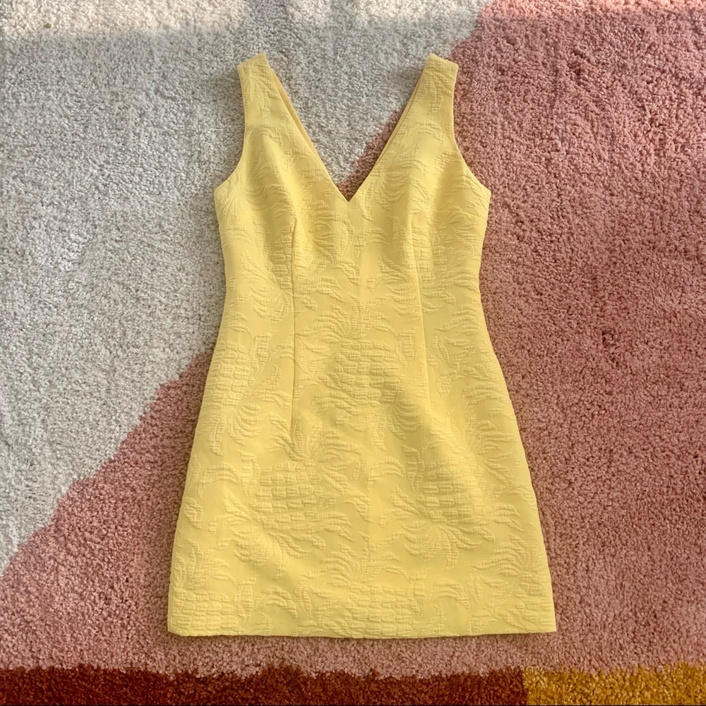 Lilly Pulitzer Yellow Textured Dress